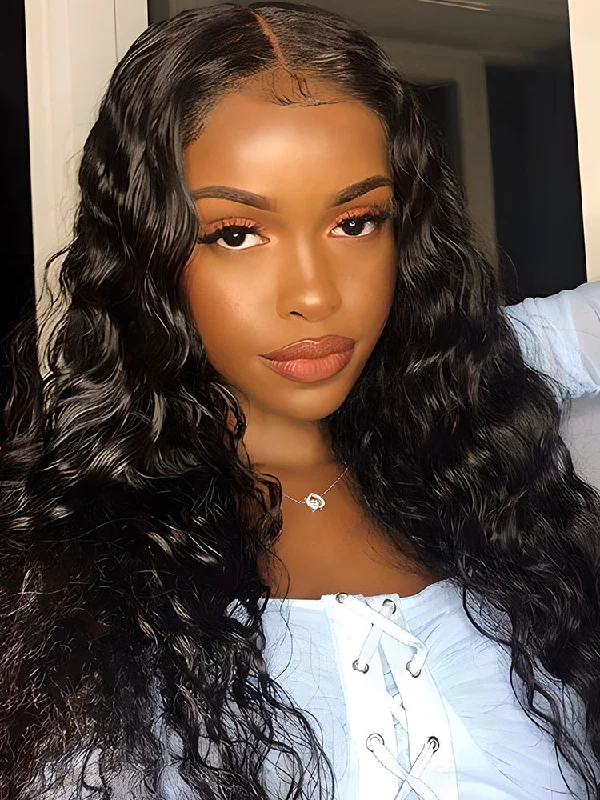 Premium No Lace Wigs Collection--CurlyMe Loose Deep Wave Hair 13x6 Lace Front Wigs Unprocessed Hair On Sale
