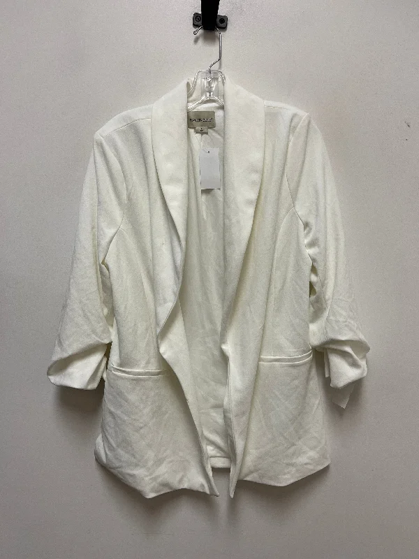 Blazer By Clothes Mentor In Cream, Size: L