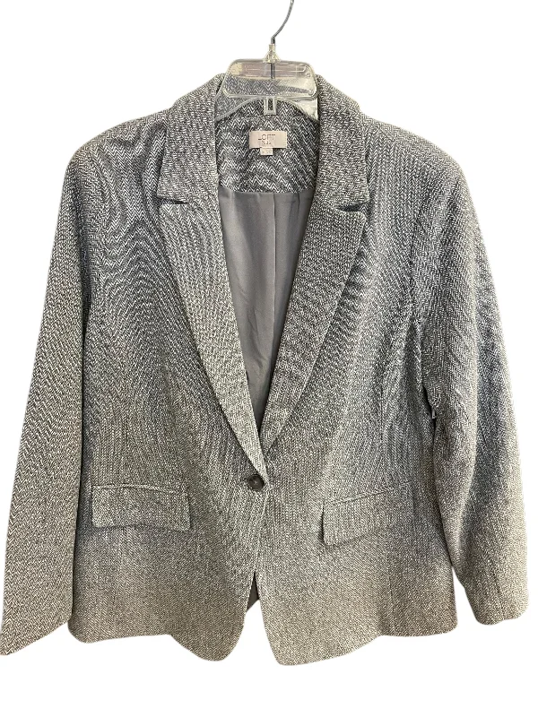 Blazer By Loft In Grey, Size: 1x