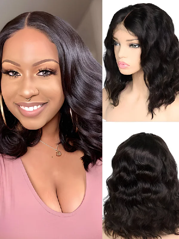 No Lace Wigs for All-Day Wear---CurlyMe Hair Bob Wigs 4x4 Lace Closure Body Wave Human Hair Wig With Baby Hair No Lace Wigs for All-Day Wear---CurlyMe Hair Bob Wigs 4x4 Lace Closure Body Wave Human Hair Wig With Baby Hair