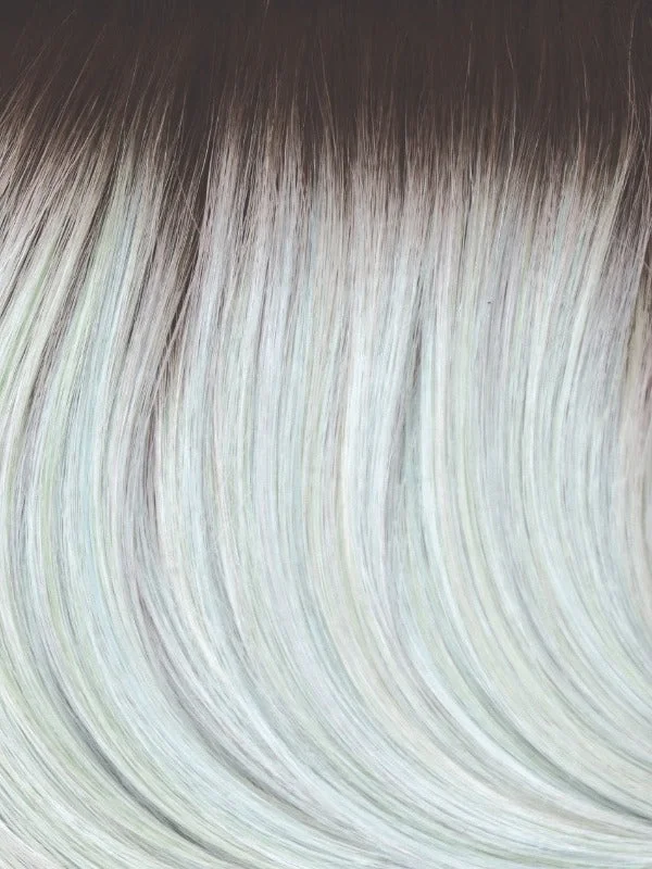 Seaglass R |Rooted with light brown that gradually blends into a light seaglass green throughout