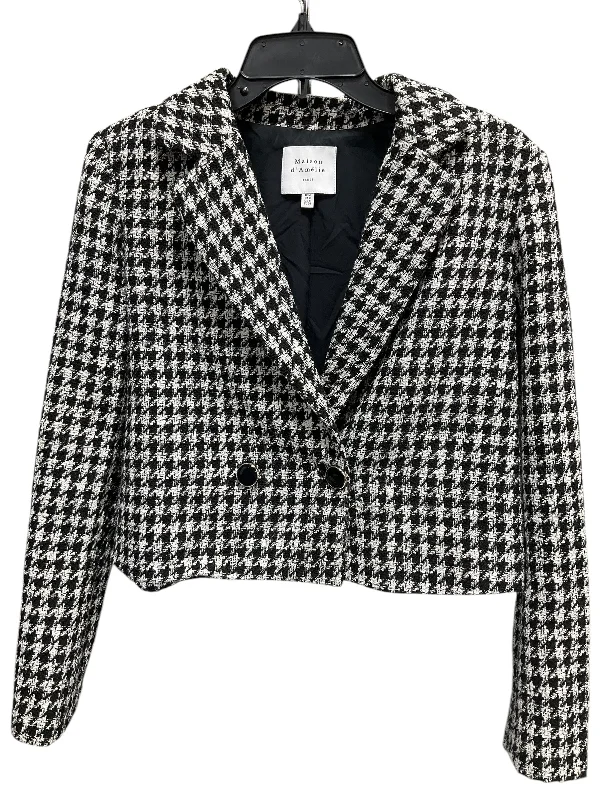 Blazer By Clothes Mentor In Black & White, Size: S