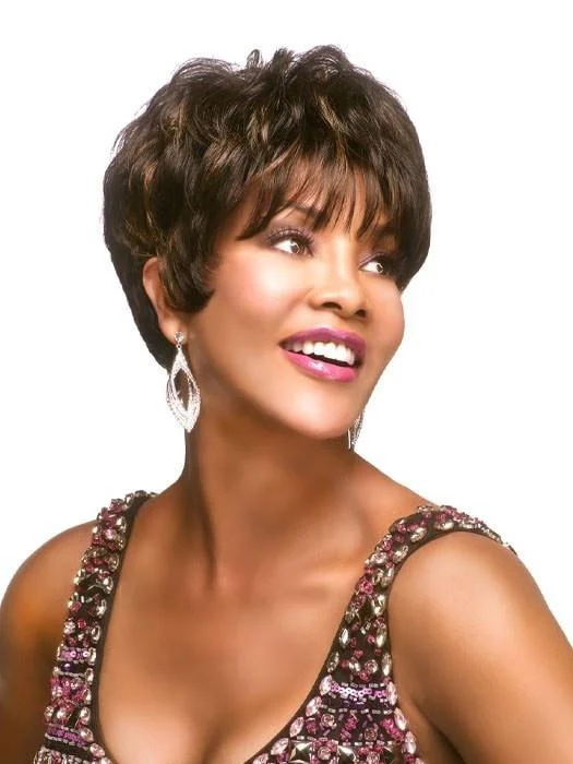 Short Blonde Human Hair Wigs-H-205 | Human Hair Wig (Basic Cap)