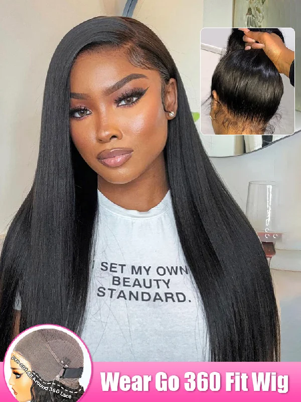 Wear & Go Glueless Wigs with No-Fuss Styling-Natural-Looking No Lace Wigs--CurlyMe 360 Lace Wear Go Pre-Bleached Straight Human Hair Glueless Wigs Pre-Plucked Lace Front Wig Wear & Go Glueless Wigs with No-Fuss Styling-Natural-Looking No Lace Wigs--CurlyMe 360 Lace Wear Go Pre-Bleached Straight Human Hair Glueless Wigs Pre-Plucked Lace Front Wig