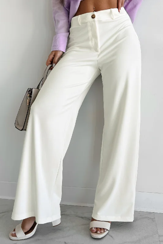 Working Together Wide Leg Pants (Off White)