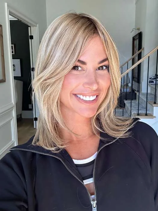 Short Wigs with Simple Styles-Carrie Lite | Human Hair Lace Front Wig (Mono Top)