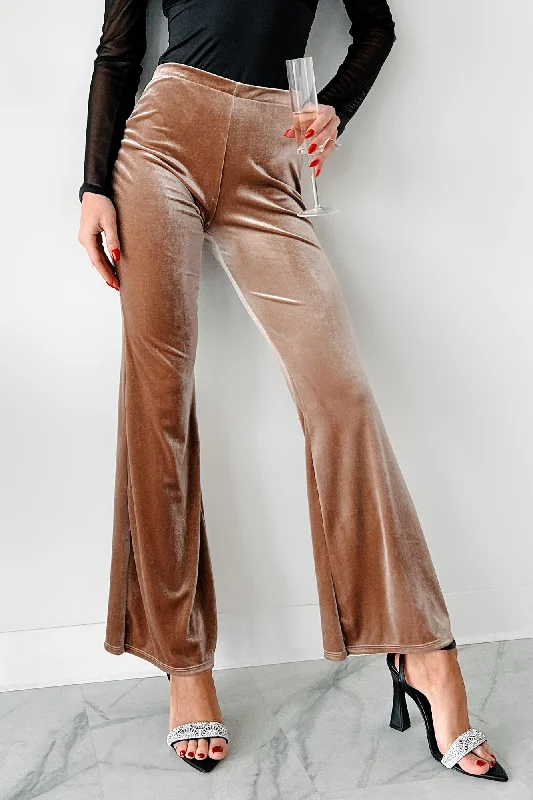 Timeless Treasures Velvet Pants (Tan)