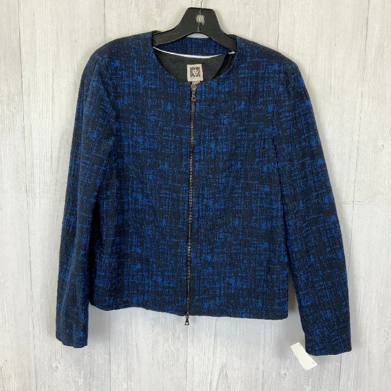 Blazer By Anne Klein In Navy, Size: L