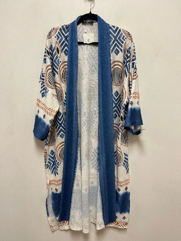 Kimono By Clothes Mentor In Blue, Size: Osfm