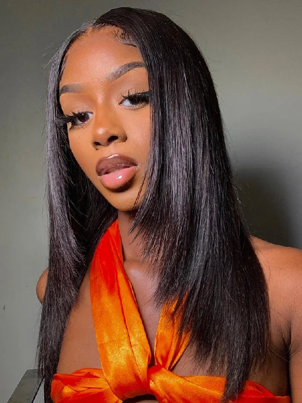 HD Lace Wigs for Sleek, Straight Styles-CurlyMe Pre-bleached Swiss HD Lace/Transparent Lace Wigs Straight Long Hair Lace Front WigsKeywords: no lace wigs, easy styling wigs, no glue wigs, effortless wigs HD Lace Wigs for Sleek, Straight Styles-CurlyMe Pre-bleached Swiss HD Lace/Transparent Lace Wigs Straight Long Hair Lace Front WigsKeywords: no lace wigs, easy styling wigs, no glue wigs, effortless wigs
