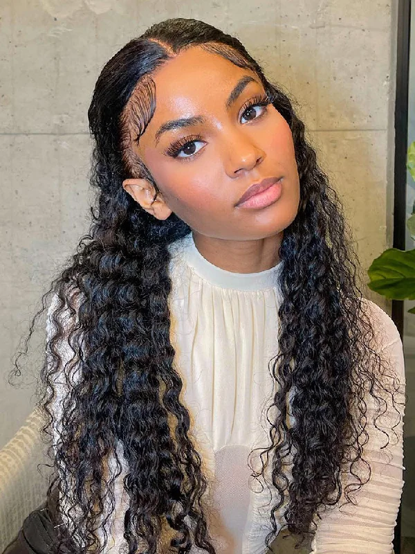 HD Lace Wigs for Modern, Chic Looks-CurlyMe Pre-bleached Swiss HD Lace/Transparent Lace Wigs Water Wave Hair Lace Front WigsKeywords: no lace wigs, easy styling wigs, no glue wigs, effortless wigs HD Lace Wigs for Modern, Chic Looks-CurlyMe Pre-bleached Swiss HD Lace/Transparent Lace Wigs Water Wave Hair Lace Front WigsKeywords: no lace wigs, easy styling wigs, no glue wigs, effortless wigs