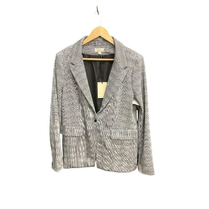 Blazer By Elan In Plaid Pattern, Size: M