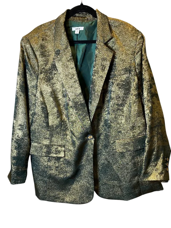 Blazer By Bar Iii In Gold & Green, Size: 3x