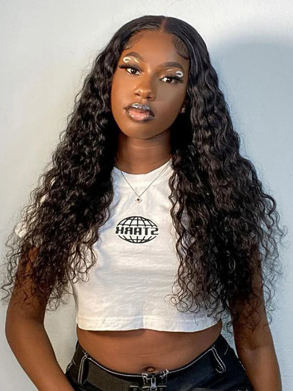 No Lace Wigs for All-Day Wear---CurlyMe Natural Wave Hair Gorgeous 4x4 Lace Closure Wig Pre Plucked Natural Color Curly Hair No Lace Wigs for All-Day Wear---CurlyMe Natural Wave Hair Gorgeous 4x4 Lace Closure Wig Pre Plucked Natural Color Curly Hair