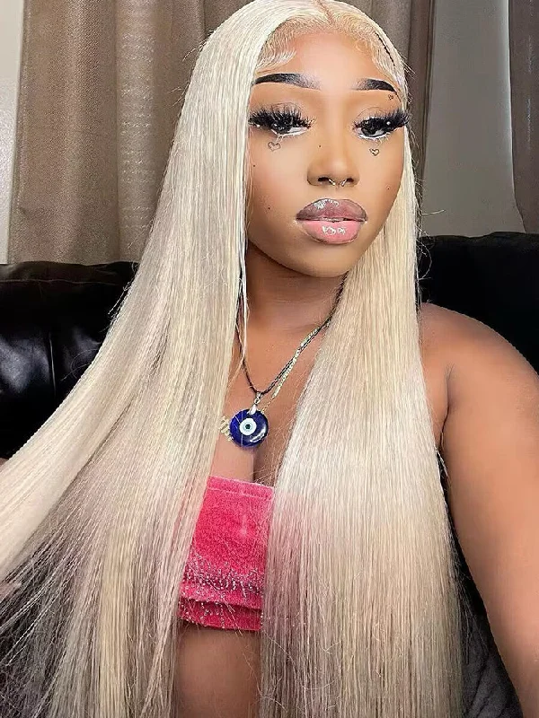 CurlyMe 613 Blonde Lace Front Wigs Straight Human Hair Wigs 13x4 Skin Melt Lacetop-rated no lace wigs, best wigs, high-quality no lace wigs, top-rated glueless wigs
