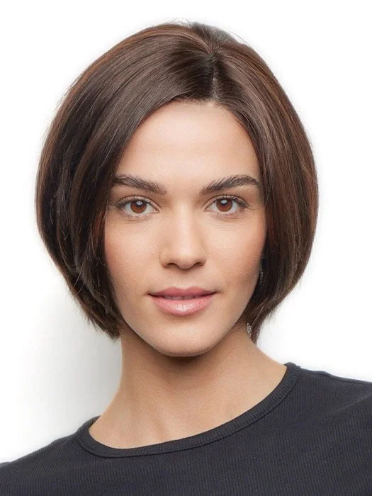 Short Wigs for Casual Styles-Alina | Human Hair Lace Front Wig (Mono Top)