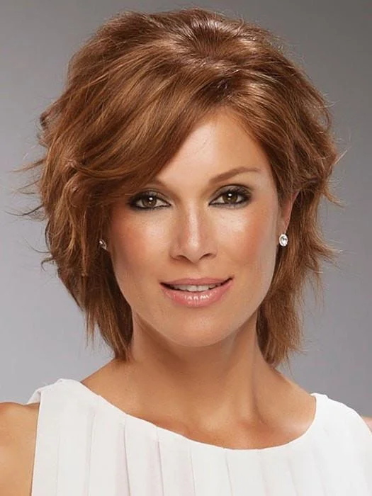 Short Wigs with a Tousled Look-Sophia | Remy Human Hair Lace Front Wig (Hand-Tied)