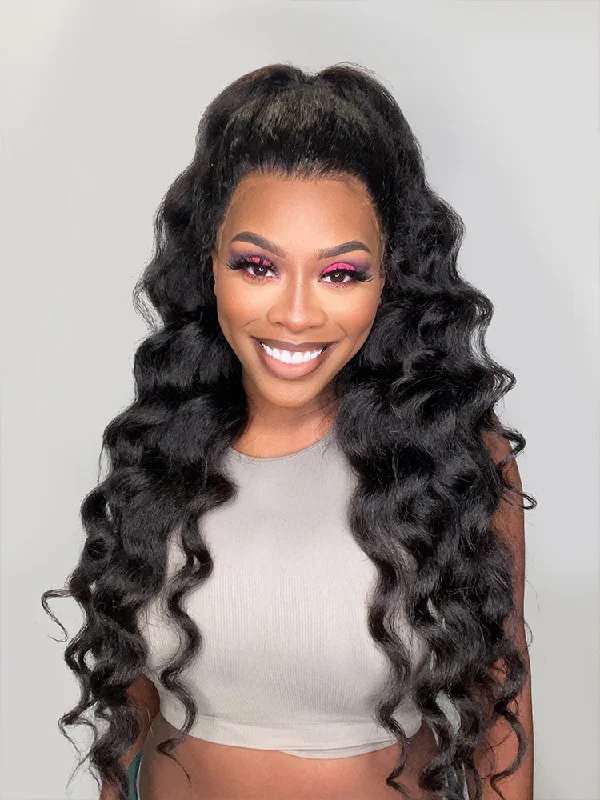 CurlyMe Kinky Straight Hair 13x4 Lace Front Wigs Pre Plucked Natural Blacktop-rated no lace wigs, best wigs, high-quality no lace wigs, top-rated glueless wigs