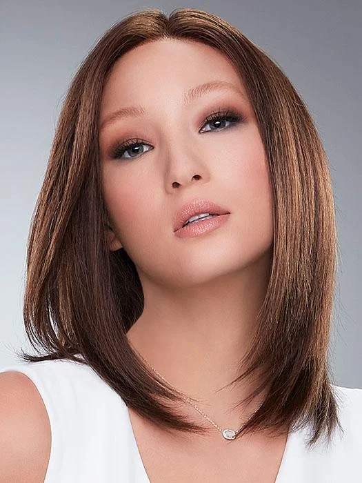 Short Wigs for Women with Oval Faces-Carrie Hand Tied | Remy Human Hair Lace Front Wig (Mono Top)