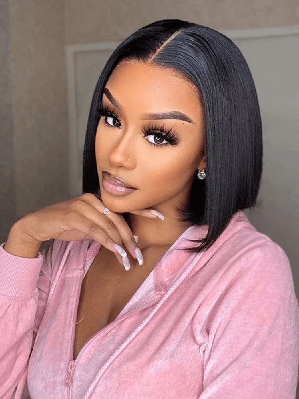 Curly Human Hair Bob Wigs-CurlyMe 6x4 HD Lace Glueless Bob Wigs Wear Go Pre Cut Lace Human Hair Wigs Curly Human Hair Bob Wigs-CurlyMe 6x4 HD Lace Glueless Bob Wigs Wear Go Pre Cut Lace Human Hair Wigs