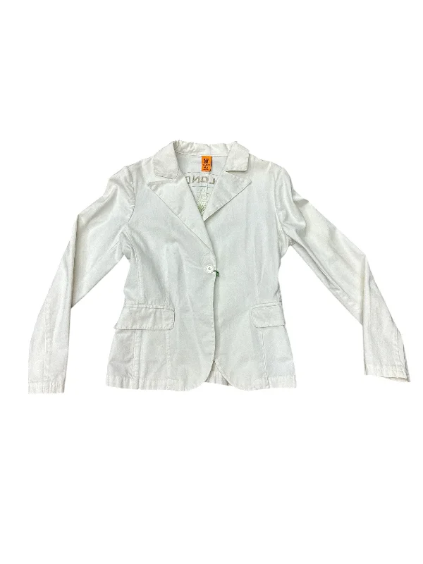 Blazer By Clothes Mentor In White, Size: S