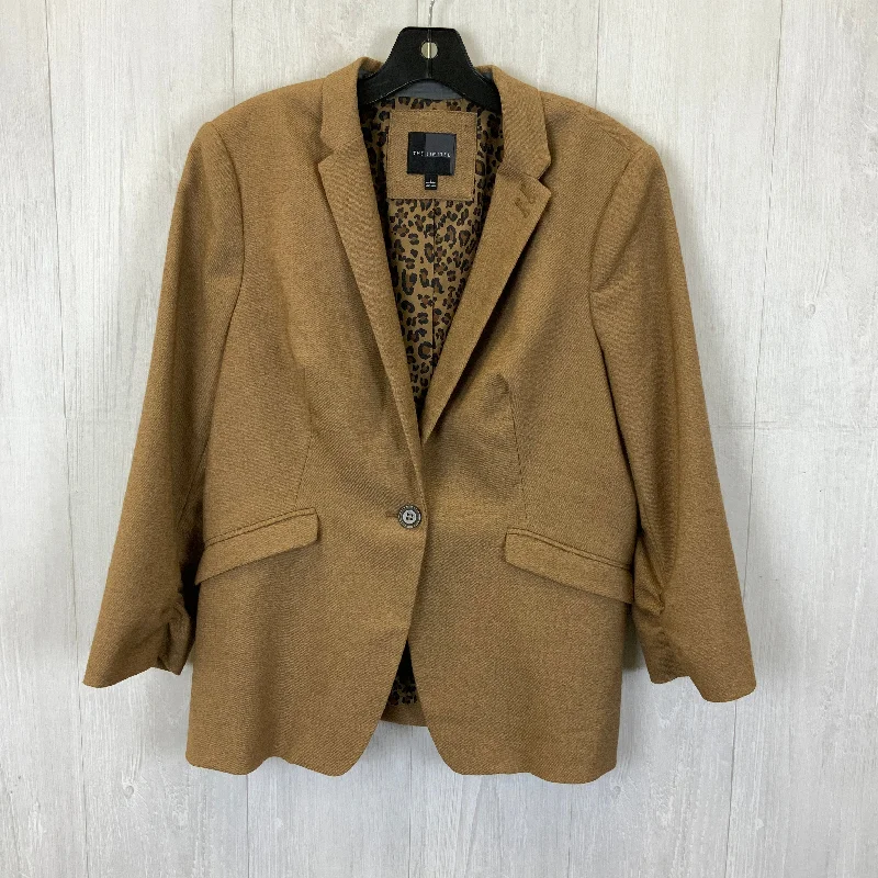 Blazer By Clothes Mentor In Brown, Size: L