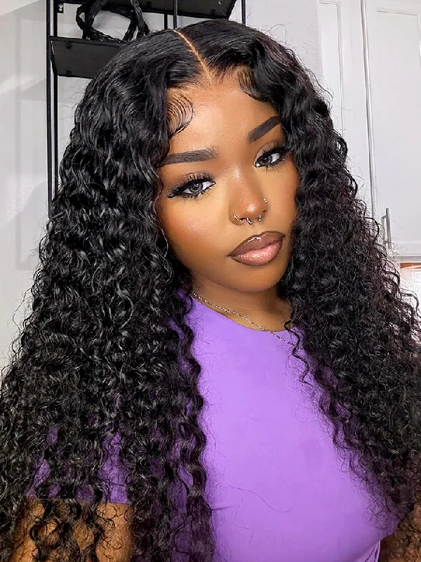 Wear & Go Glueless Wigs for a Modern and Chic Look-Natural-Looking No Lace Wigs--CurlyMe Pre-bleached Wear Go Glueless Wig 7x5 Pre-cut HD Lace Water Wave Human Hair Wear & Go Glueless Wigs for a Modern and Chic Look-Natural-Looking No Lace Wigs--CurlyMe Pre-bleached Wear Go Glueless Wig 7x5 Pre-cut HD Lace Water Wave Human Hair