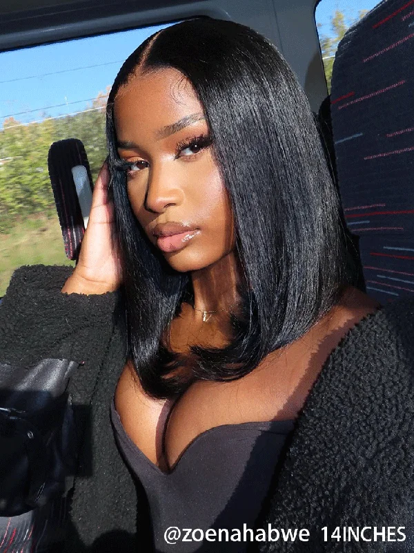 Best Human Hair Bob Wigs-CurlyMe Pre-cut 9x6 HD Lace M-cap Wear Go Glueless Mini Knots Straight Bob Wig Pre-plucked Best Human Hair Bob Wigs-CurlyMe Pre-cut 9x6 HD Lace M-cap Wear Go Glueless Mini Knots Straight Bob Wig Pre-plucked