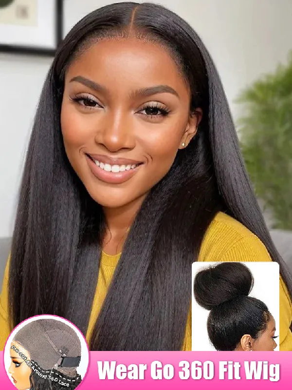 Wear & Go Glueless Wigs for Women Who Want Flexibility-Natural-Looking No Lace Wigs--CurlyMe 360 Lace Wear Go Wig Pre-Bleached Yaki Straight Human Hair Pre-Plucked Lace Front Wig Wear & Go Glueless Wigs for Women Who Want Flexibility-Natural-Looking No Lace Wigs--CurlyMe 360 Lace Wear Go Wig Pre-Bleached Yaki Straight Human Hair Pre-Plucked Lace Front Wig