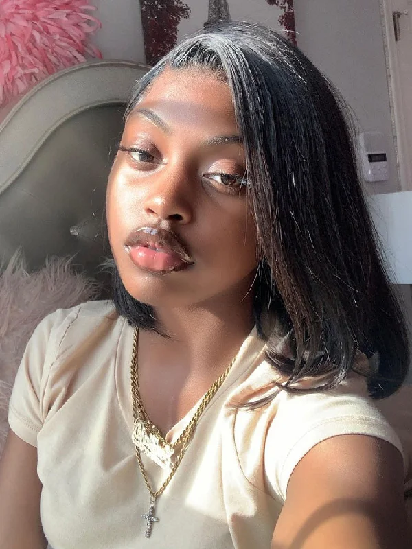CurlyMe Blunt Cut 13x4 Lace Bob Wigs Short Straight Human Hair Summer Styletop-rated no lace wigs, best wigs, high-quality no lace wigs, top-rated glueless wigs