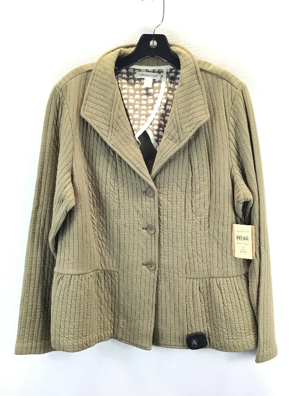 Blazer By Coldwater Creek In Tan, Size: 16