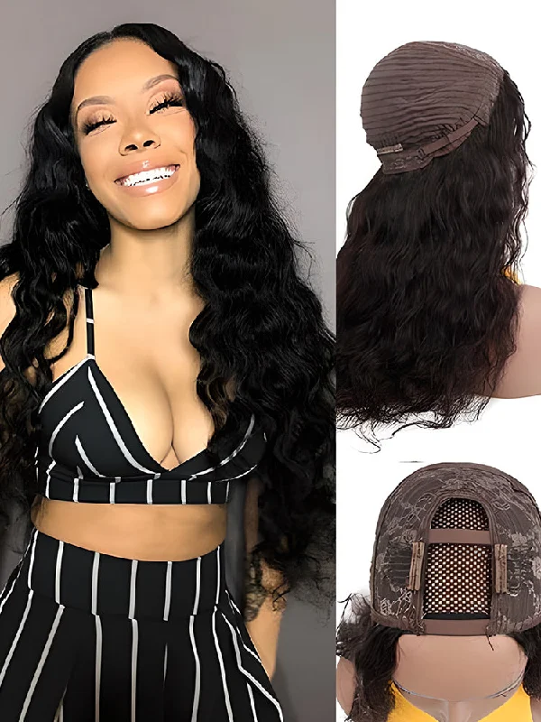 Versatile No Lace Wigs for Effortless Beauty---CurlyMe Loose Wave Hair 180% Density Human Hair U part Wig Affordable Glueless No Lace Wig Versatile No Lace Wigs for Effortless Beauty---CurlyMe Loose Wave Hair 180% Density Human Hair U part Wig Affordable Glueless No Lace Wig