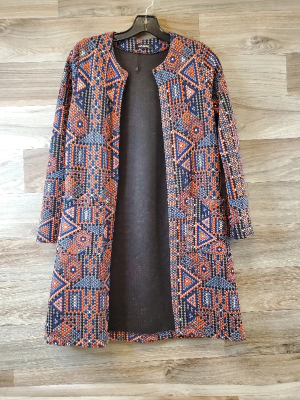 Blazer By Clothes Mentor In Blue & Orange, Size: S