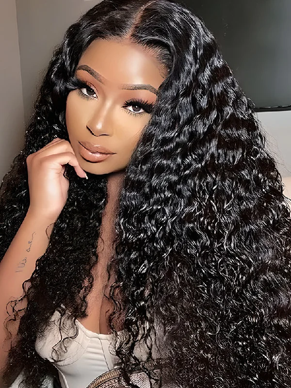 No Lace Wigs for All-Day Wear---CurlyMe Water Wave 4x4 Lace Closure Wig Pre Plucked With Baby Hair For Women No Lace Wigs for All-Day Wear---CurlyMe Water Wave 4x4 Lace Closure Wig Pre Plucked With Baby Hair For Women
