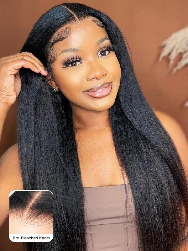 HD Lace Wigs with a Professional Finish-CurlyMe Pre-bleached Light Yaki Straight Hair Wear Go Glueless Wig Pre-cut HD Lace Pre-pluckedKeywords: no lace wigs, easy styling wigs, no glue wigs, effortless wigs HD Lace Wigs with a Professional Finish-CurlyMe Pre-bleached Light Yaki Straight Hair Wear Go Glueless Wig Pre-cut HD Lace Pre-pluckedKeywords: no lace wigs, easy styling wigs, no glue wigs, effortless wigs