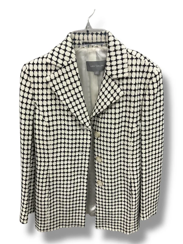 Blazer By Ann Taylor In Black & White, Size: Xs