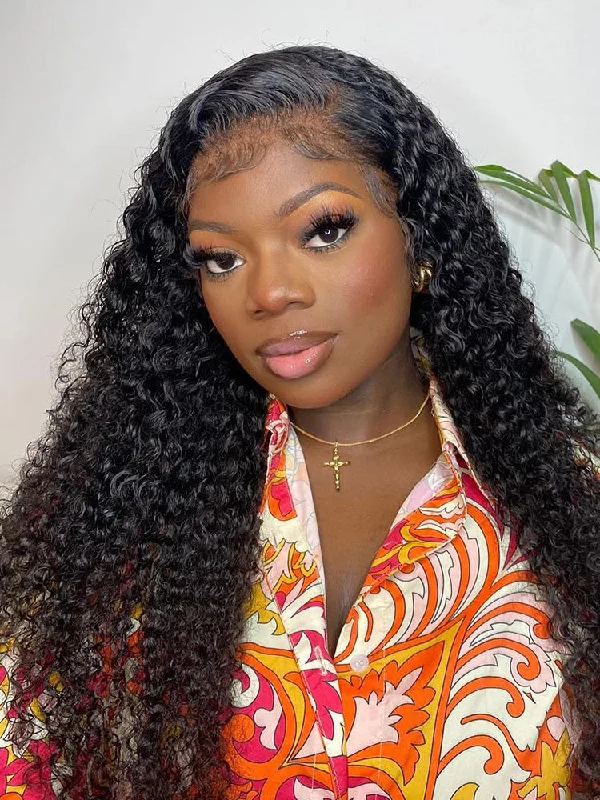 HD Lace Wigs with Soft Body Curls-CurlyMe Pre-bleached Kinky Curly Hair Swiss HD Lace/Transparent Lace Front WigsKeywords: no lace wigs, easy styling wigs, no glue wigs, effortless wigs HD Lace Wigs with Soft Body Curls-CurlyMe Pre-bleached Kinky Curly Hair Swiss HD Lace/Transparent Lace Front WigsKeywords: no lace wigs, easy styling wigs, no glue wigs, effortless wigs