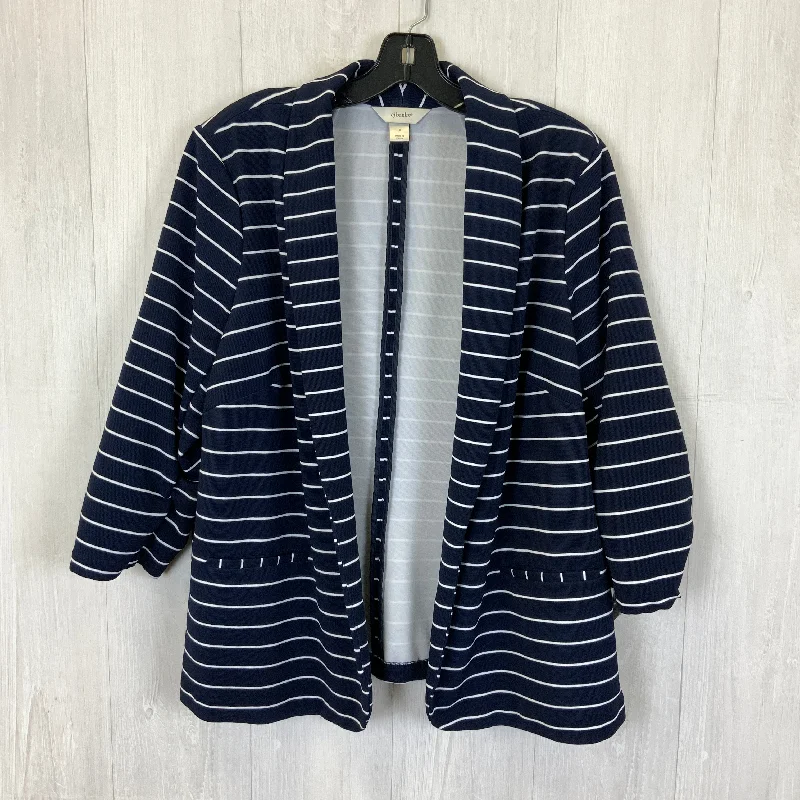 Blazer By Cj Banks In Navy, Size: 1x