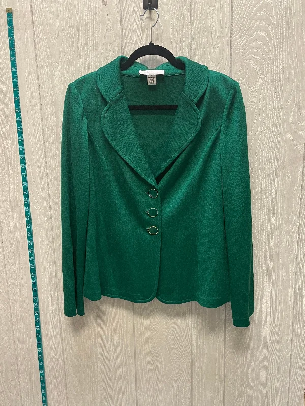 Blazer Luxury Designer By St John Collection In Green, Size: M