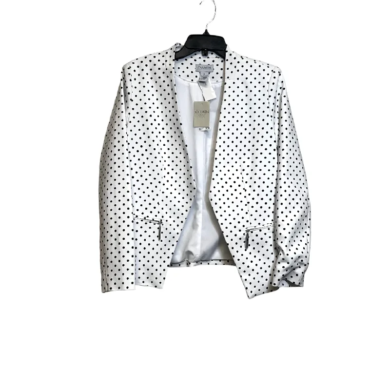 Blazer By Carmen By Carmen Marc Valvo In Polkadot Pattern, Size: 10