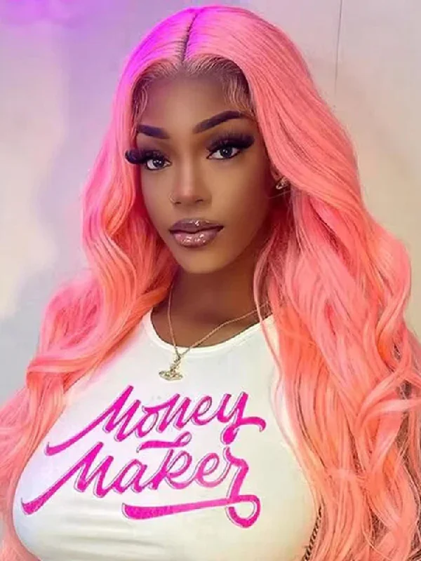 Wear & Go Glueless Wigs with Natural Color Options-Natural-Looking No Lace Wigs--CurlyMe Light Ash Pink 6x4 Pre Cut Glueless Lace Straight Wear Go Wig Wear & Go Glueless Wigs with Natural Color Options-Natural-Looking No Lace Wigs--CurlyMe Light Ash Pink 6x4 Pre Cut Glueless Lace Straight Wear Go Wig