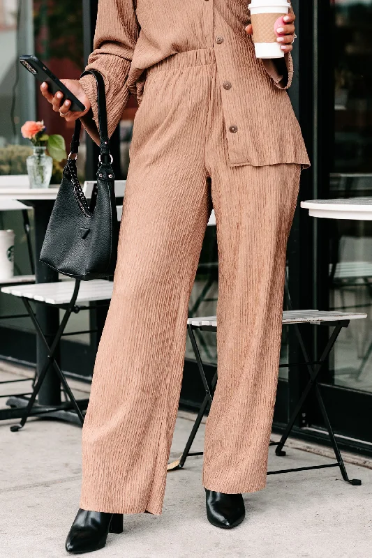 Interesting Scenarios Textured Wide Leg Pants (Coco)