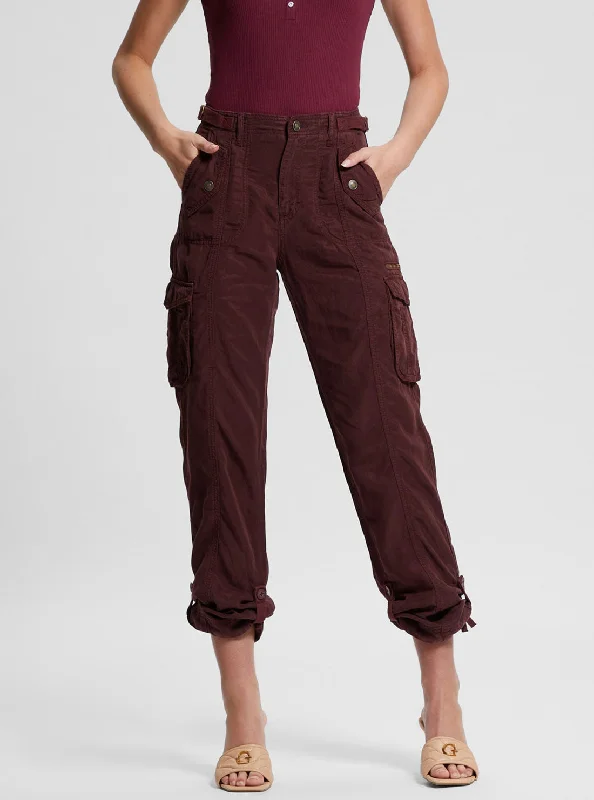 Eco Maroon Nessi Cargo Pants