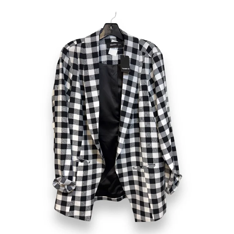 Blazer By Torrid In Checkered Pattern, Size: 1x