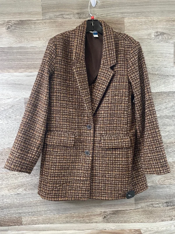 Blazer By Old Navy In Brown & Cream, Size: L