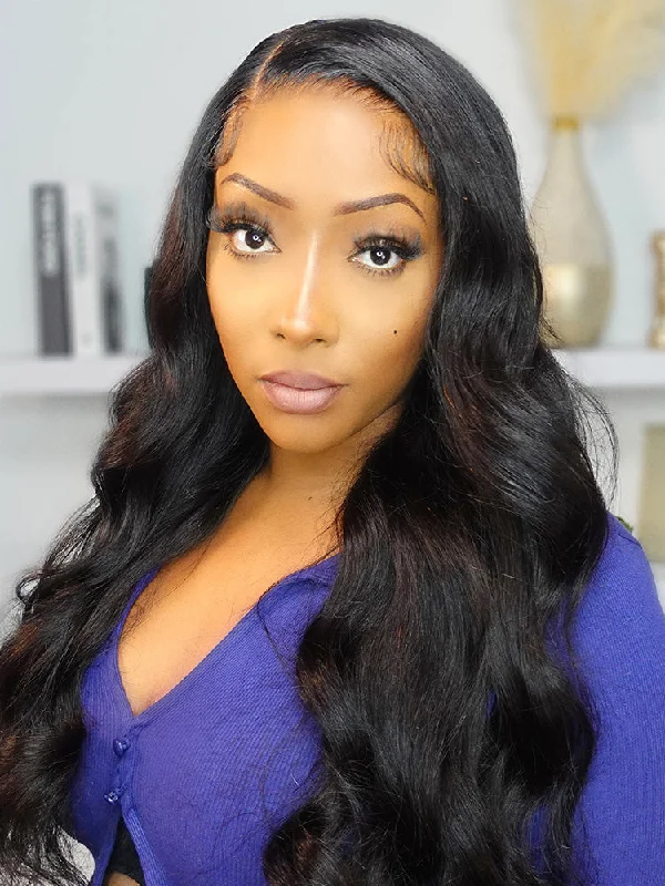 HD Lace Wigs for Hot Weather Comfort-CurlyMe Pre Cut 13x4 HD Lace Body Wave Wear Go Glueless Wig Human Hair WigsKeywords: no lace wigs, easy styling wigs, no glue wigs, effortless wigs HD Lace Wigs for Hot Weather Comfort-CurlyMe Pre Cut 13x4 HD Lace Body Wave Wear Go Glueless Wig Human Hair WigsKeywords: no lace wigs, easy styling wigs, no glue wigs, effortless wigs