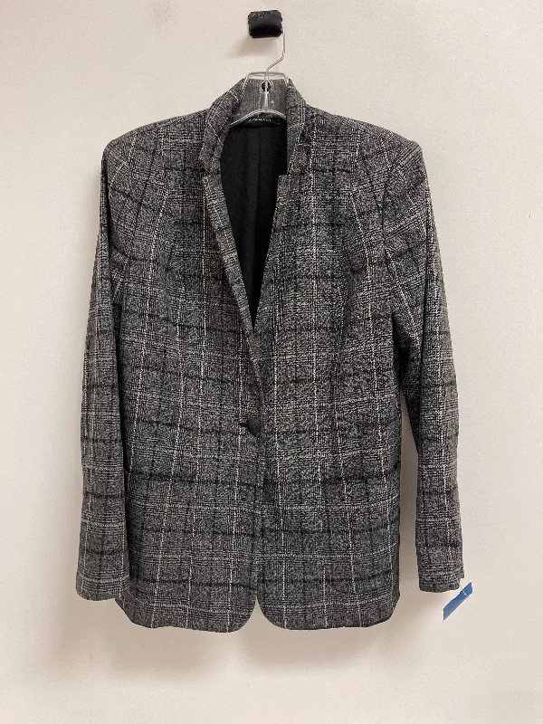 Blazer By Tahari By Arthur Levine In Grey, Size: M