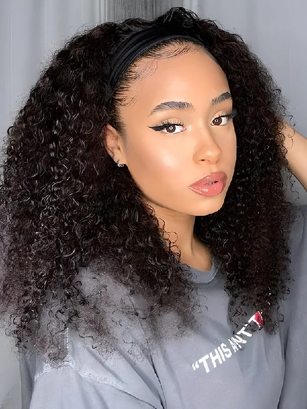 Top-Rated No Lace Wigs for Instant Style---CurlyMe Afro Kinky Coily Hair Headband Wig Curly Non Lace Human Hair Wigs Top-Rated No Lace Wigs for Instant Style---CurlyMe Afro Kinky Coily Hair Headband Wig Curly Non Lace Human Hair Wigs