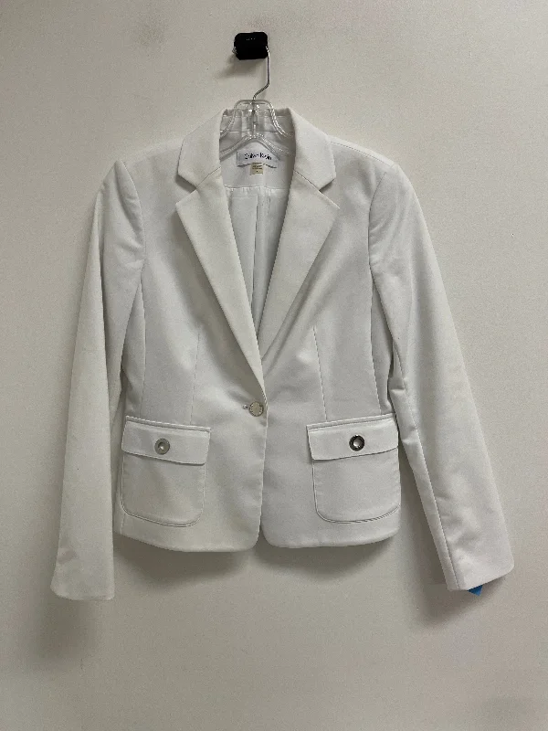 Blazer By Calvin Klein In White, Size: S