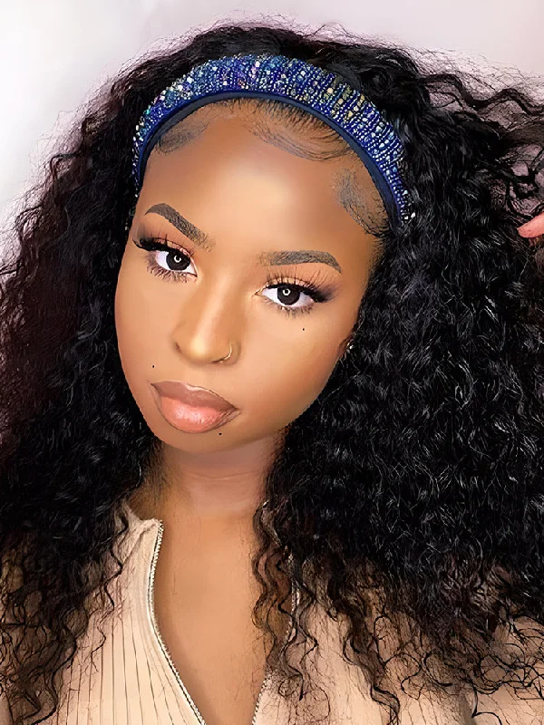 Top-Rated No Lace Wigs for Instant Style---CurlyMe Glueless Water Wave Hair Headband Wig Adjustable No Lace Wig Top-Rated No Lace Wigs for Instant Style---CurlyMe Glueless Water Wave Hair Headband Wig Adjustable No Lace Wig